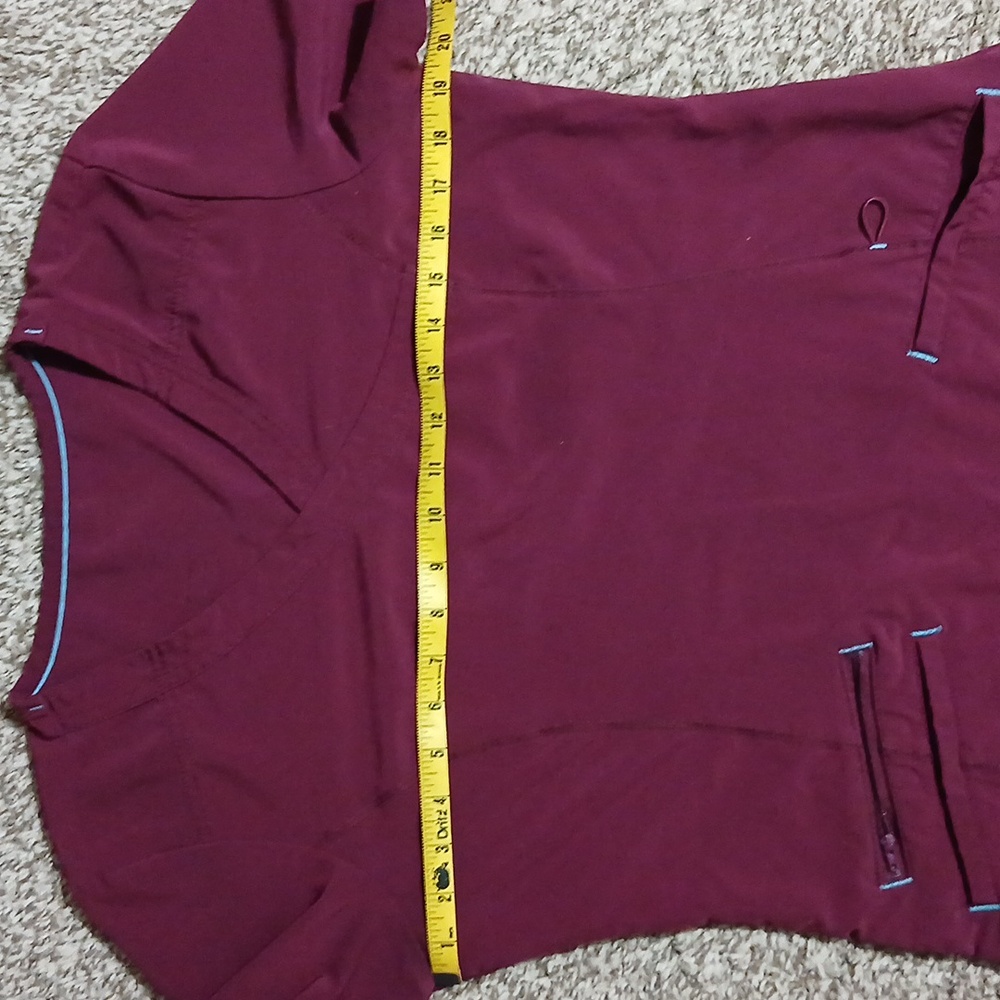Women's Burgundy Scrubstar Nursing Set - Picture 4 of 15